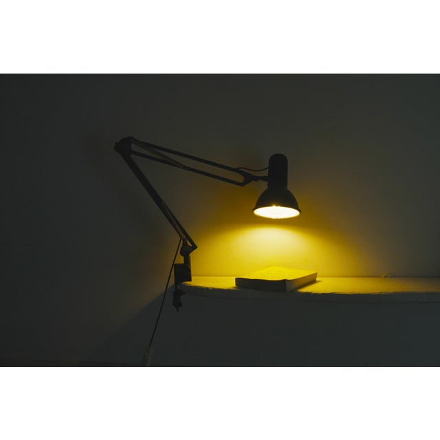 Metal Spanish Swing Arm Green Architect Desk Lamp from Fase, 1980s For Sale - Image 7 of 18