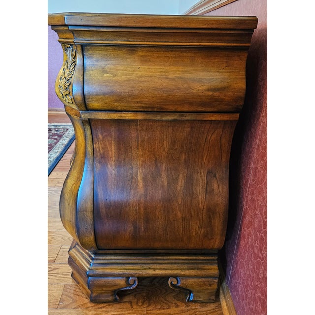 1990s Ethan Allen Tuscany Collection Italian Bombé Buffet Sideboard Console Dresser For Sale - Image 9 of 12
