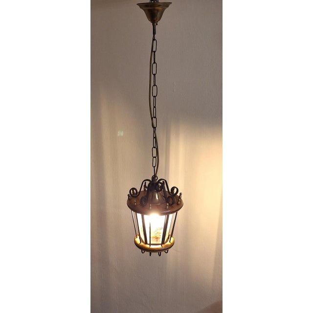 Mid-Century Modern Mid-Century German Ceiling Lamp in the Shape of a Lantern, 1960s For Sale - Image 3 of 8