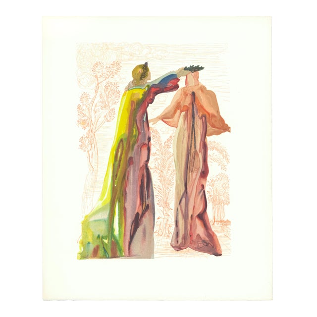 Original engraving from Salvador Dalí’s "The Divine Comedy" published by Editions d’Art Les Heures Claires, Paris, in...