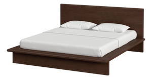 Halmstad Wood Platform King Bed, Brown