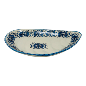 Vintage Meridiana Ceramiche Large Oval Platter | 16.5" Hand-Painted Blue & White Floral Dish | Made in Italy Serving Tray | Tuscan Kitchen Decor