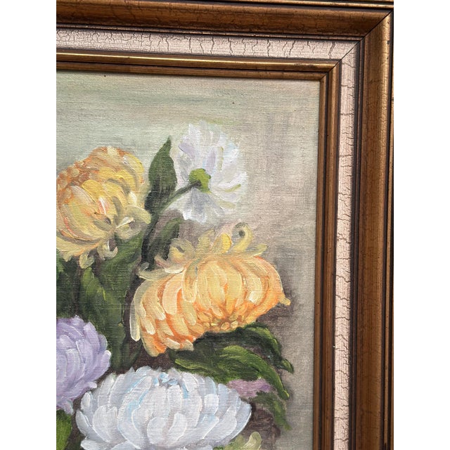 k.l. Koivisto, Chrysanthemums, 1976, Oil on Canvas, Framed For Sale - Image 18 of 18