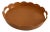 Hand Painted Lacquered Scallop Tray Orange For Sale