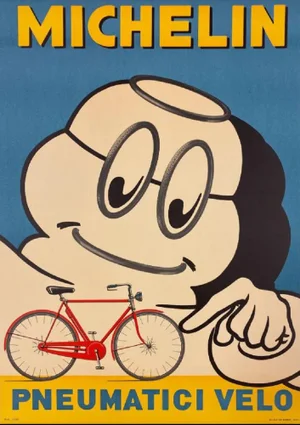 Michelin Bicycle Tire Lithographic Poster, 1980