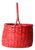 Vintage Red Woven Gathering Basket For Sale