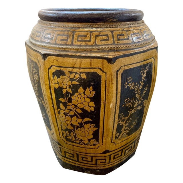 Brown Large Scale Glazed Oriental Urn For Sale - Image 8 of 8