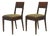 Cubist Dining Chairs in Stained Alder Wood, 1925, Set of 2 For Sale