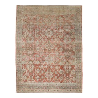 Antique Zabihi Collection Persian Soft Red Bidjar Rug - 9'6" x 12' For Sale