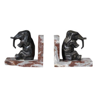 Elephant Bookends, 1930s, Set of 2 For Sale