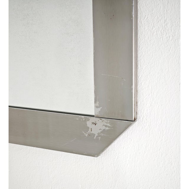 Silver Mid-Century Modern Wall Mirror by Vittorio Introini for Valenti & C, Italy, 1970s For Sale - Image 8 of 11