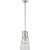 Robinson Medium Pendant in Polished Nickel with Seeded Glass Designer: Thomas O'Brien Canopy: 4.5" Round Mounting: Chain...