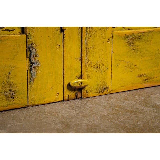 Wood Antique Farmhouse Cubby Cabinet For Sale - Image 7 of 7