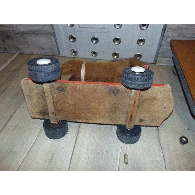 Art Deco Wooden Horse on Wheels, 1920s For Sale - Image 3 of 10