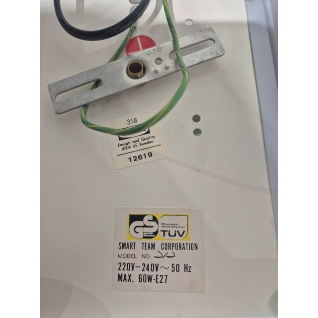 Glass Vintage Wall Lamp from Ikea, 1980s For Sale - Image 7 of 9