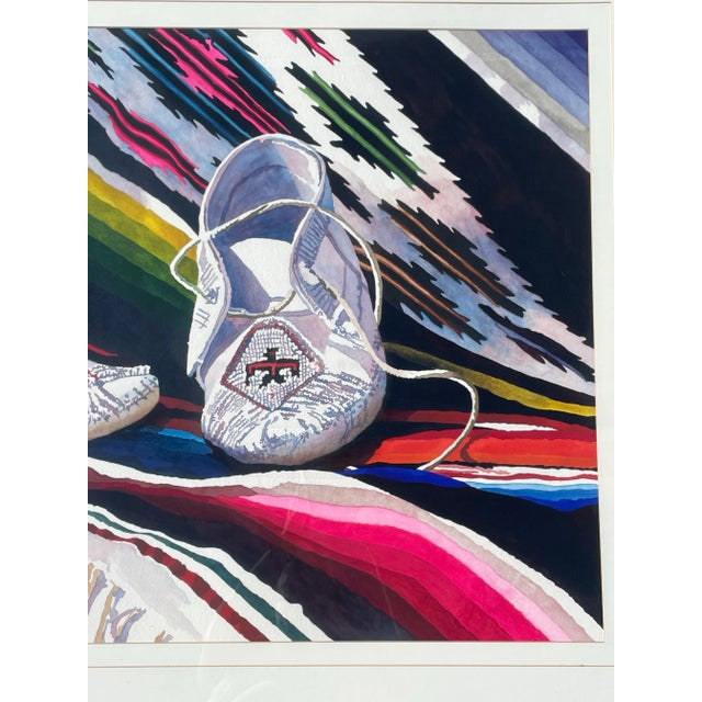 Southwestern Monumental Rita Thornton Signed Original Watercolor For Sale - Image 4 of 8