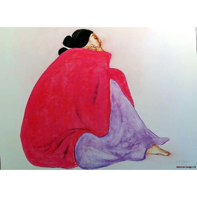 "Civia "by R.C. Gorman Offset Lithograph Poster Hand Signed by the Artist lower right Printed exclusively for the Artistic...