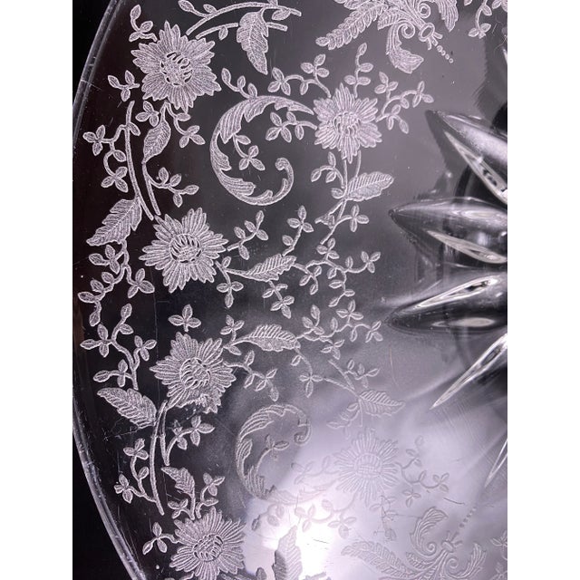 Glass Vintage Center Handle Tray, Prelude Long Stem, Rippled Bowl by Viking For Sale - Image 7 of 9