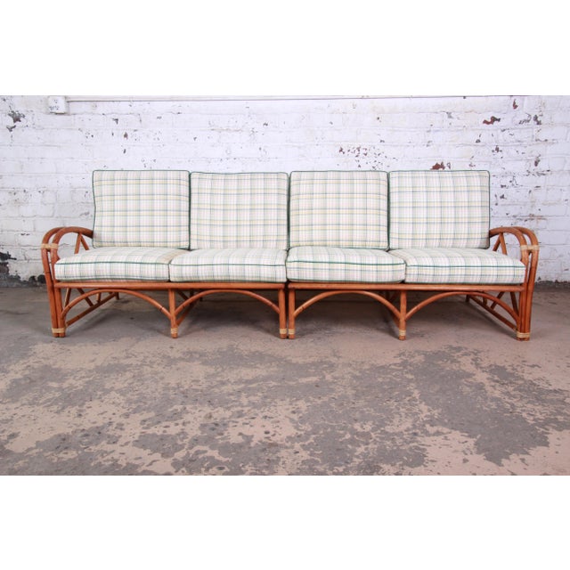 Heywood Wakefield Hollywood Regency MidCentury Modern Rattan Sectional