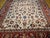 Vintage Persian Isfahan Rug, Hand-Knotted Wool, Allover Floral Pattern, Ivory & Red, 10x14 For Sale - Image 11 of 14