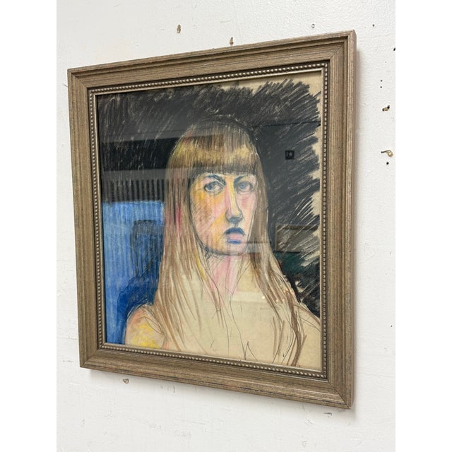 Design Plus Gallery presents an Unknown Artist Self Portrait. The depth of the look in the strangers eyes is compelling...