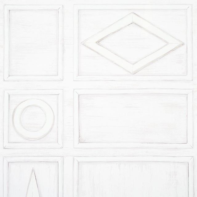 Schumacher Sample - Schumacher X Mary McDonald Swedish Manor Panel B in White For Sale - Image 4 of 5
