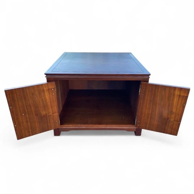 1960s 1960s John Widdicomb Mid Century Walnut Liquor Storage Cabinet With Brass Hardware For Sale - Image 5 of 16