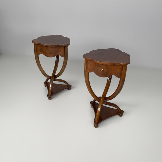 Art Deco French Wooden Bedside Tables, 1930s, Set of 2 For Sale - Image 18 of 18