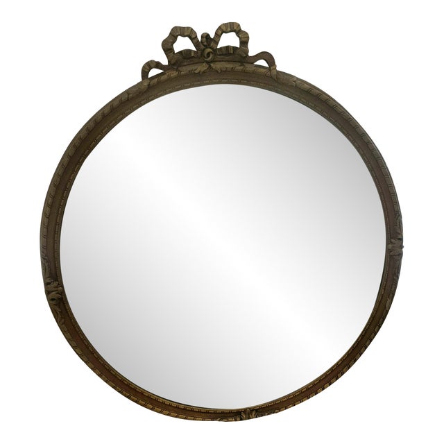 Early 20th Century Wood Circle Mirror Chairish