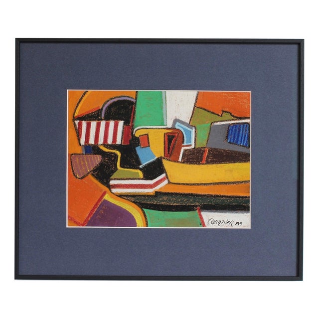 Courdier, Composition Marine, 1989, Pastel on Paper For Sale