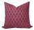 Rajmata Linen Pillow Cover in Raspberry Indigo For Sale