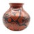 Mexican Signed Lupe Soto Mata Ortiz Hand Painted Black on Red Geometric Burnished Pottery Vase 6" For Sale - Image 3 of 11