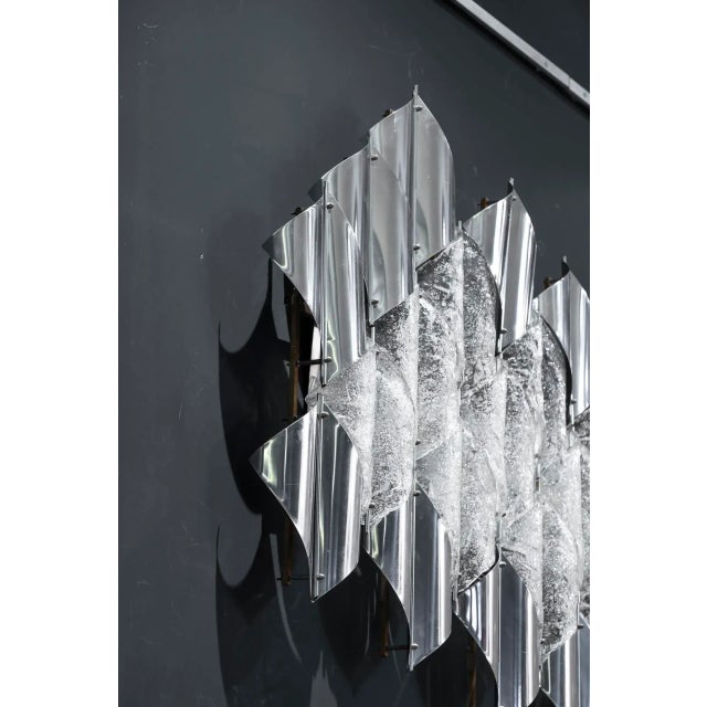 1970s Large Venetian Glass Wall Light from Mazzega, 1970s For Sale - Image 5 of 7