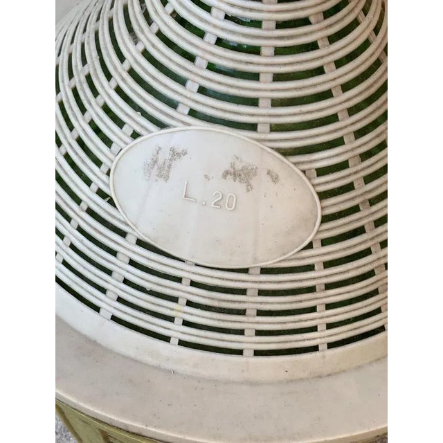 1950s Mid-Century Glass Demijohn in Plastic Basket For Sale - Image 5 of 6