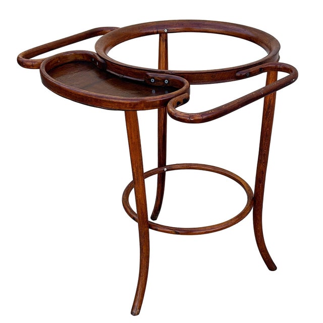 Late Victorian bentwood wash/shaving stand by Thonet. Crafted with the companies signature steam-bent bentwood frame. The...