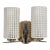 Vintage Enameled Glass, Brass and Nickel Two Light Wall Sconce For Sale
