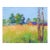 Late 20th Century Impressionist Landscape With Red Barn Painting For Sale