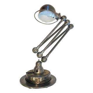 Industrial Graphite 5-Arm Floor Lamp by Jean-Louis Domecq for Jieldé, 1950s For Sale