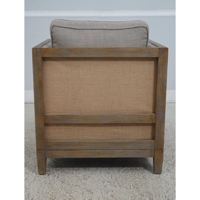 Ottermost Modern Design Upholstered Cube Chair For Sale - Image 4 of 12