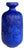Studio Ceramic Art Vase with Blue Lava Glaze by Hartwig Heyne for Hey Keramik, West Germany, 1970s For Sale