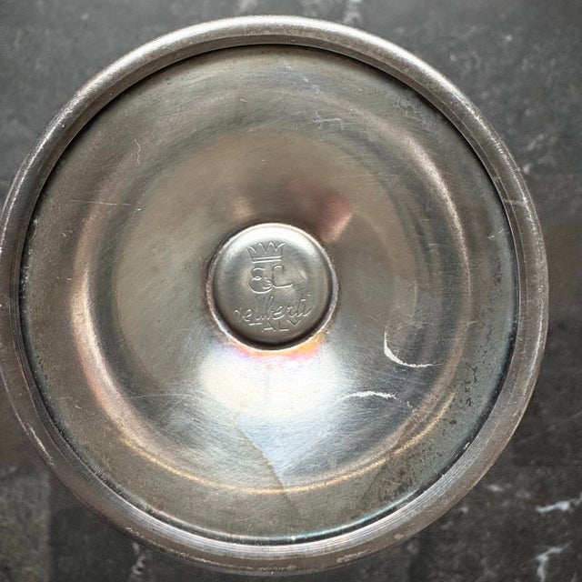 Metal Mid 20th Century Italian Silver Plate Toasting Goblets - A Pair For Sale - Image 7 of 7