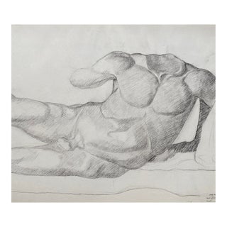 1930s James Wilson Torso Sculpture Drawing For Sale