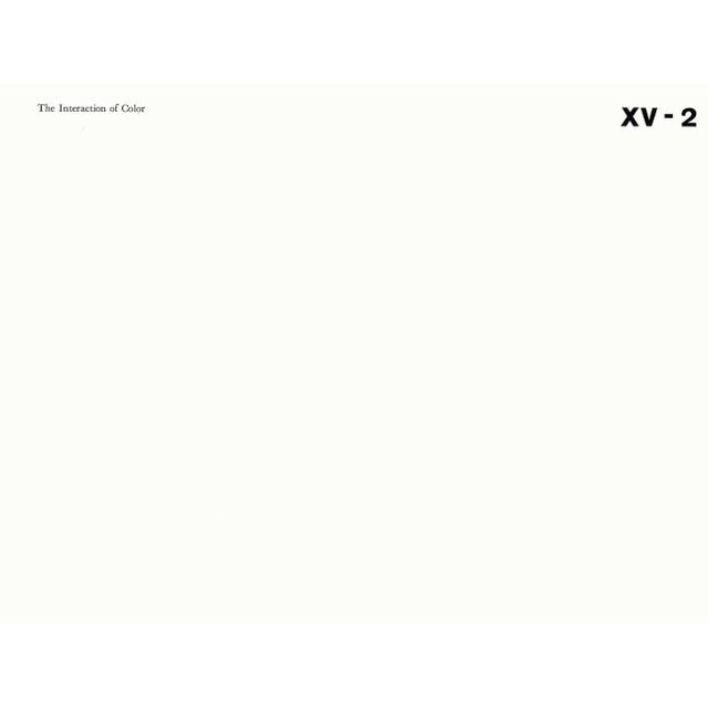 Josef Albers Josef Albers 1963 "Interaction of Color" Folder Xv-2 Left Side Silkscreen Print For Sale - Image 4 of 8