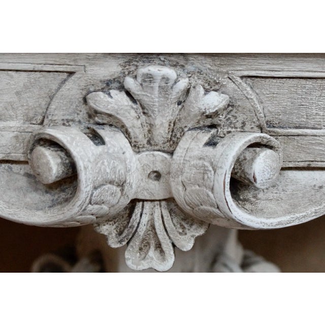 Wood Victorian Baroque Style Italian Painted Faux Marble Centre Table For Sale - Image 7 of 13