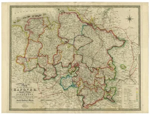 Map of Northern Germany, 1854