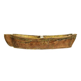 Boat Model in Weathered Wood, 1930s For Sale