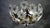 Gilded Metal and Glass Flower 4-Light Chandelier, 1990s, in Very Good conditions. Designed 1990 to 1999 I have official...