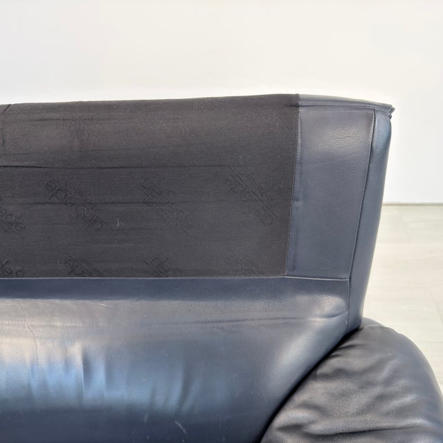 Dark Blue Black De Sede Ds 2011 Leather Armchair For Sale - Image 9 of 12