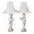 Vintage Hand-Painted Italian Figural Table Lamps, a Pair For Sale