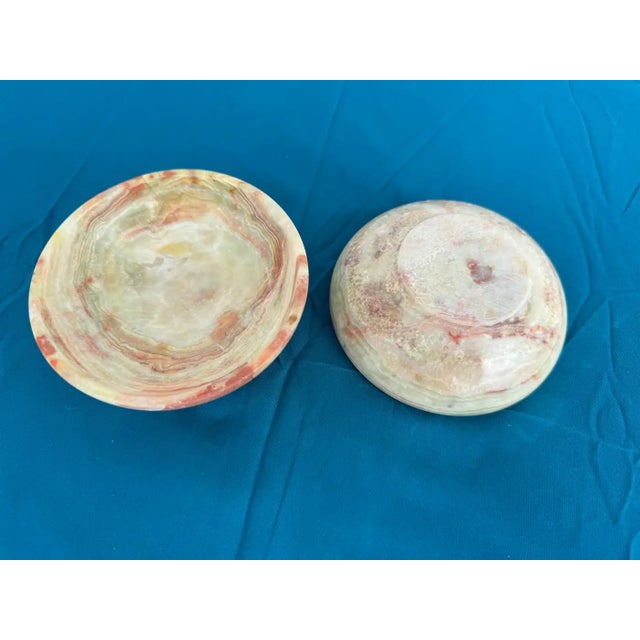 Mid 20th Century Pair of 4" Diameter Onyx Bowls For Sale - Image 5 of 5